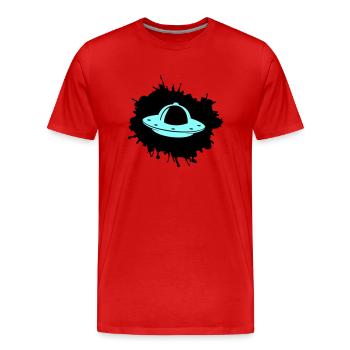Blobs d’OVNI - T-shirt bio Premium Homme - rouge - Devant - Damien (186cm)