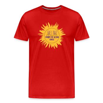 Du bist stärker als du denkst - Männer Premium Bio T-Shirt - Rot - Vorne - Damien (186cm)