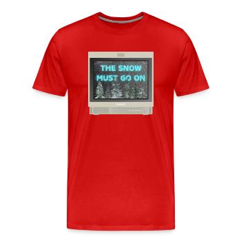 PVM Lover - The snow must go on - Men's Premium Organic T-Shirt - red - Front - Damien (186cm)