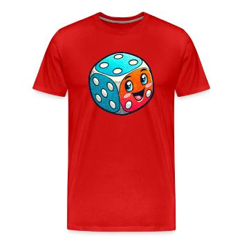 Bande dessinée Cube - T-shirt bio Premium Homme - rouge - Devant - Damien (186cm)