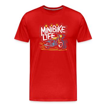 Passion for minibikes - Men's Premium Organic T-Shirt - red - Front - Damien (186cm)