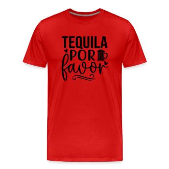 Tequila por favor - Men's Premium Organic T-Shirt - red - Front - Damien (186cm)