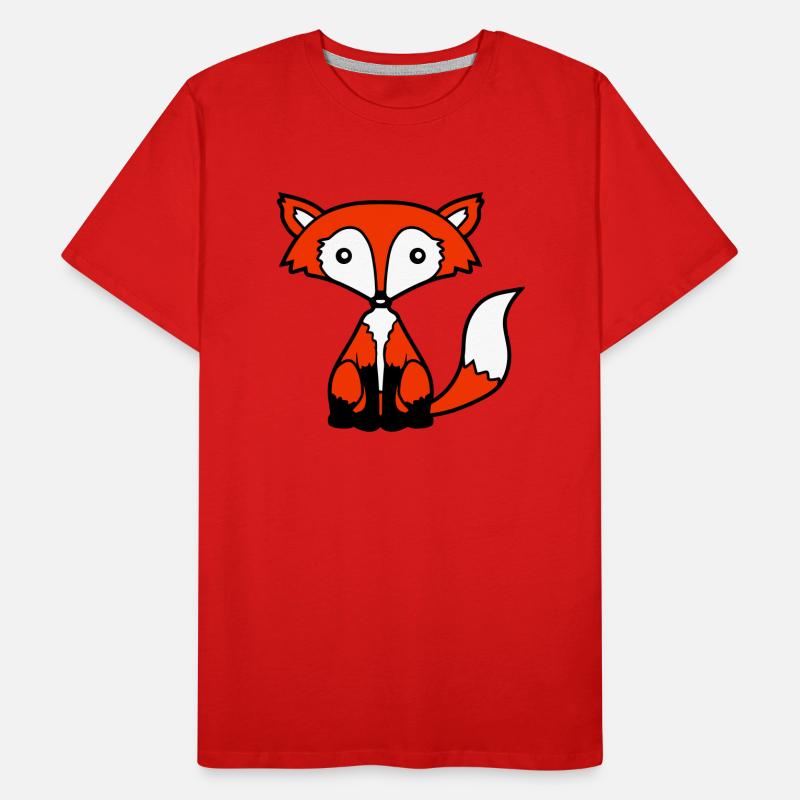 Fuchs Rotfuchs Wildes Tier Schlauer Wald Bewohner Männer Premium Bio T-Shirt