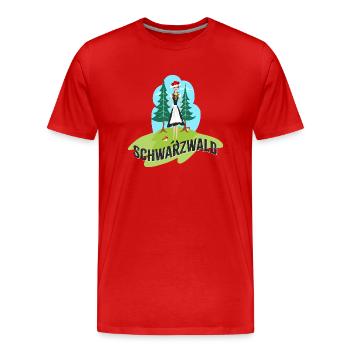 Ventilateur de la Forêt-Noire - T-shirt bio Premium Homme - rouge - Devant - Damien (186cm)