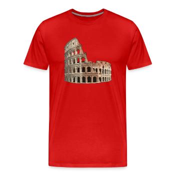 Colosseum - Men's Premium Organic T-Shirt - red - Front - Damien (186cm)