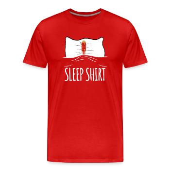 New Year's Eve Sleep Shirt - Men's Premium Organic T-Shirt - red - Front - Damien (186cm)