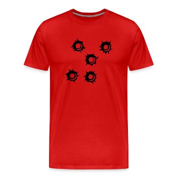 impact balle - T-shirt bio Premium Homme - rouge - Devant - Damien (186cm)