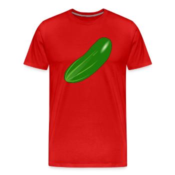 Gurke - Männer Premium Bio T-Shirt - Rot - Vorne - Damien (186cm)