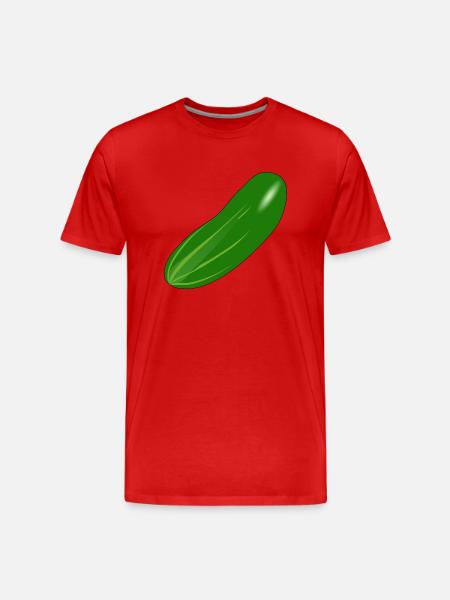 Gurke - Männer Premium Bio T-Shirt - Rot