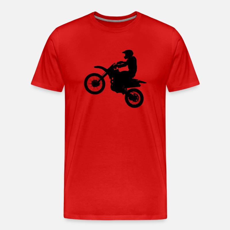 Motorcross - Männer Premium Bio T-Shirt - Rot