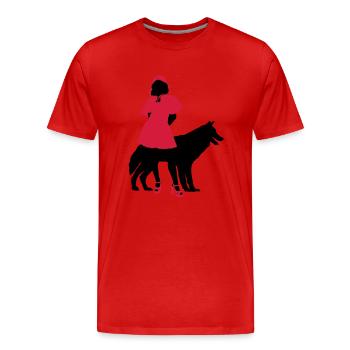 Rotkäppchen - Männer Premium Bio T-Shirt - Rot - Vorne - Damien (186cm)