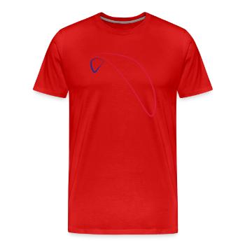 Paragliding Logo 3 - Men's Premium Organic T-Shirt - red - Front - Damien (186cm)