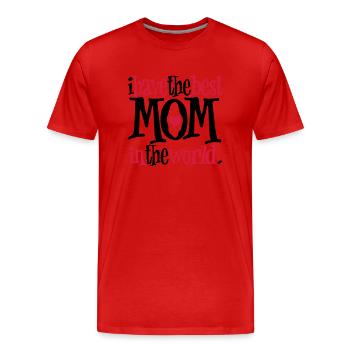 Best Mom - Männer Premium Bio T-Shirt - Rot - Vorne - Damien (186cm)