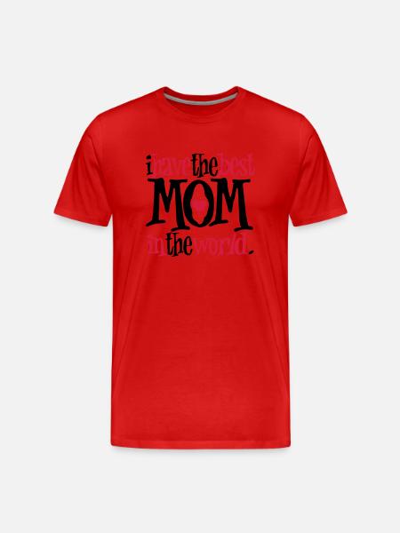 Best Mom - Männer Premium Bio T-Shirt - Rot