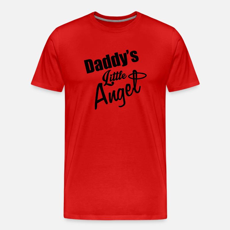 Daddy's Angel - Männer Premium Bio T-Shirt - Rot