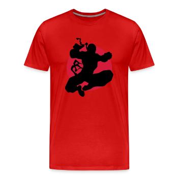 Kampfsport, Karate, Boxing, Ninjutsu, Kung Fu, - Männer Premium Bio T-Shirt - Rot - Vorne - Damien (186cm)