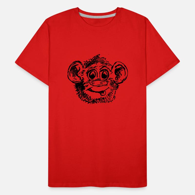 Coole Affeabbildung Männer Premium Bio T-Shirt