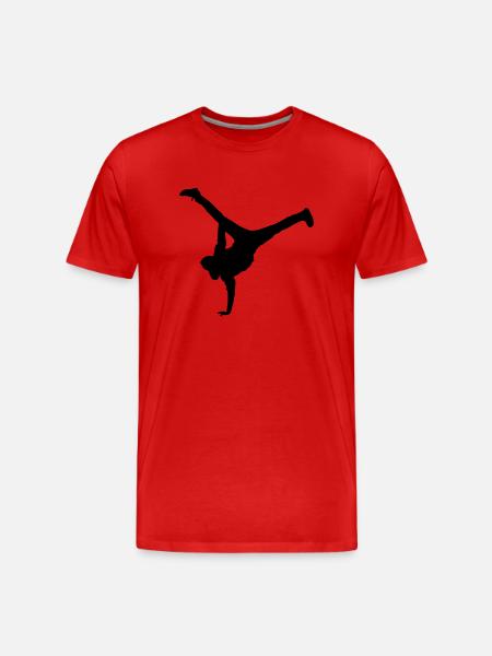 breakdance move - Männer Premium Bio T-Shirt - Rot