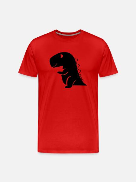 suesser_dino - Männer Premium Bio T-Shirt - Rot
