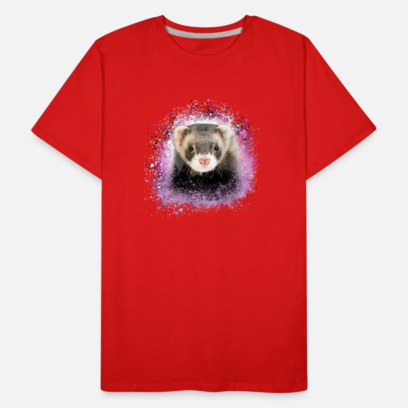 furets,rose,graffiti,iltis T-shirt bio Premium Homme
