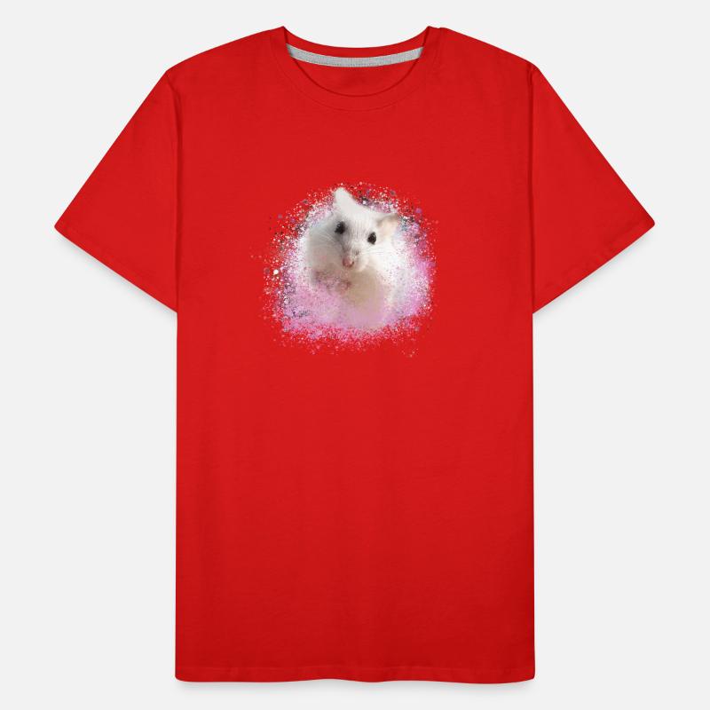 dwarf hamster,hamster,white,graffiti,painting Men's Premium Organic T-Shirt