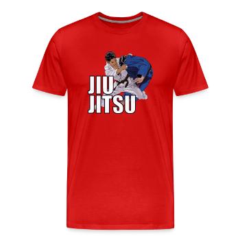 Jiu-Jitsu Judo Ju Jutsu Martial Arts - Men's Premium Organic T-Shirt - red - Front - Damien (186cm)