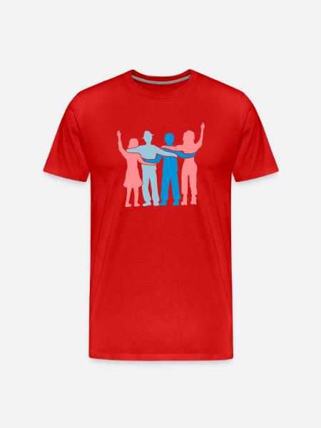 Amis Silhouette Équipe - T-shirt bio Premium Homme - rouge