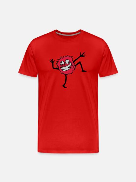 Dancing Hairy Monster - Men's Premium Organic T-Shirt - red
