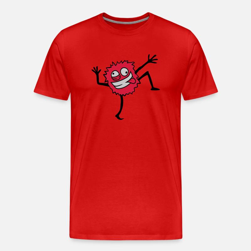 Tanzendes Haariges Monster - Männer Premium Bio T-Shirt - Rot