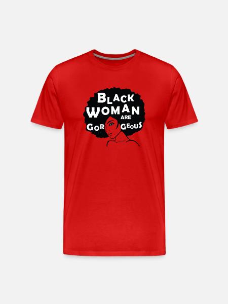 Black Woman are gorgeous - Men's Premium Organic T-Shirt - red