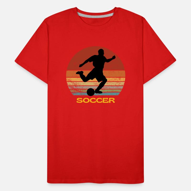 Conception illustrée de soccer T-shirt bio Premium Homme