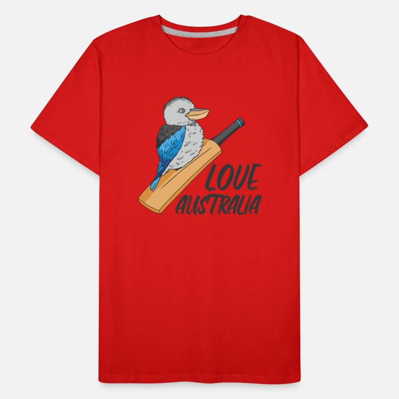Kookaburra Jägerlieste Australien Cricket Schläger Männer Premium Bio T-Shirt
