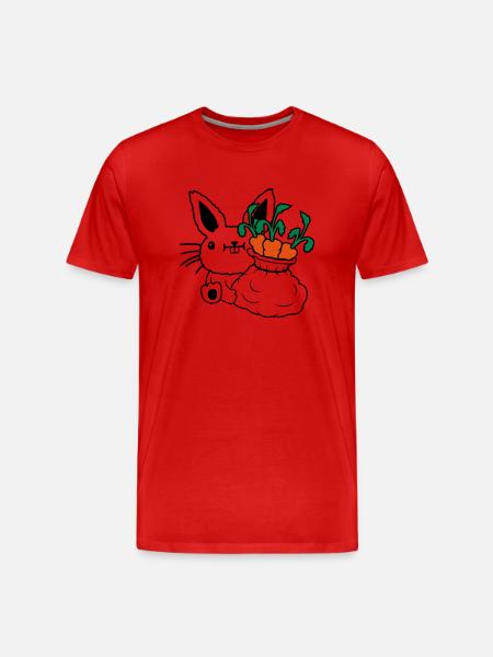 Carrots Vegetable Sack Easter - Men's Premium Organic T-Shirt - red