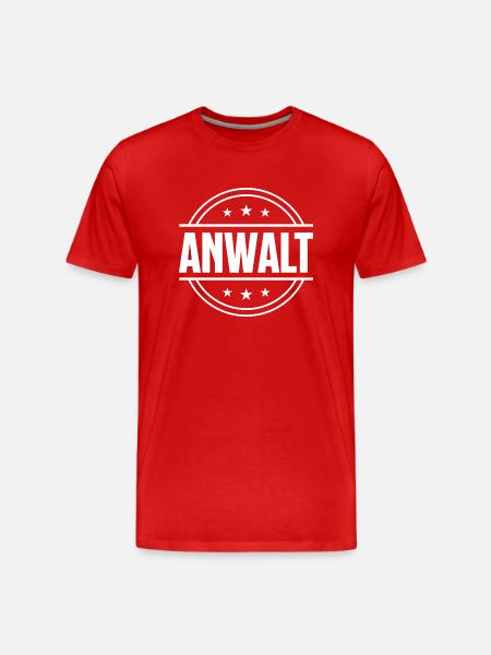 Anwalt Beruf - Männer Premium Bio T-Shirt - Rot