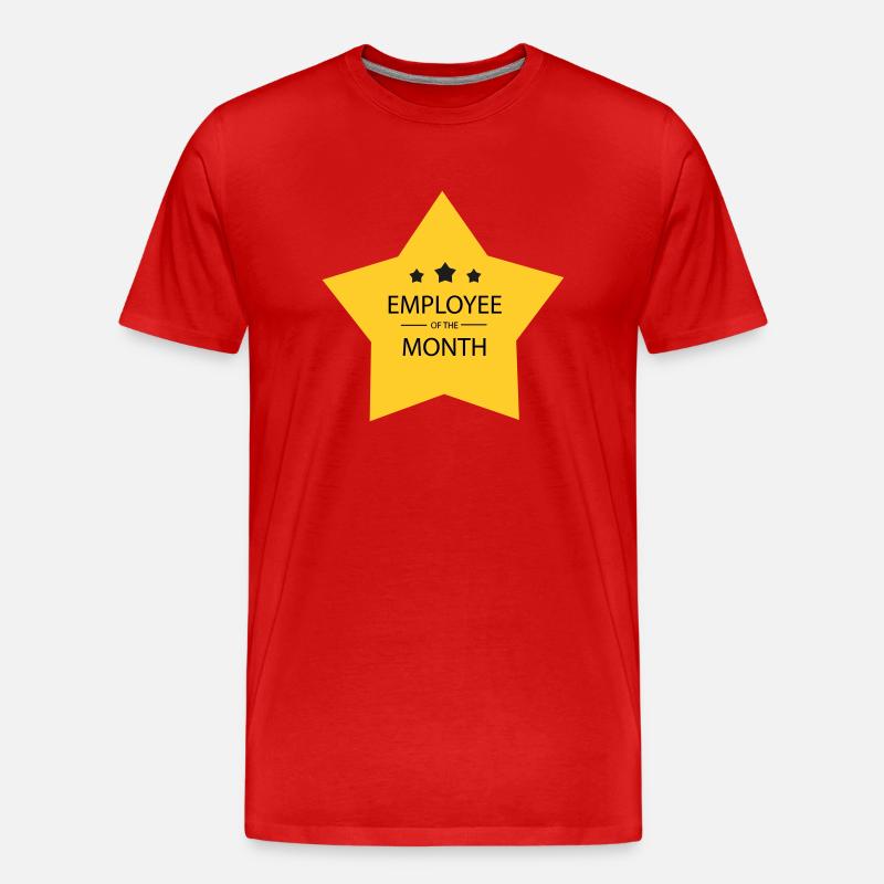 Mitarbeiter des Monats - Männer Premium Bio T-Shirt - Rot