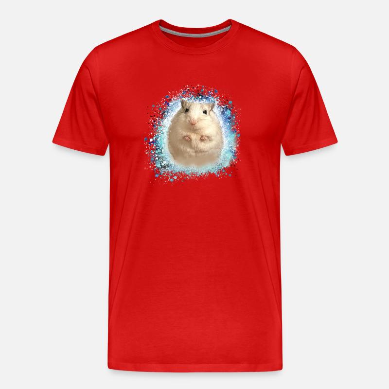 Springmaus,maus,graffiti,malerei,spitzmaus - Männer Premium Bio T-Shirt - Rot