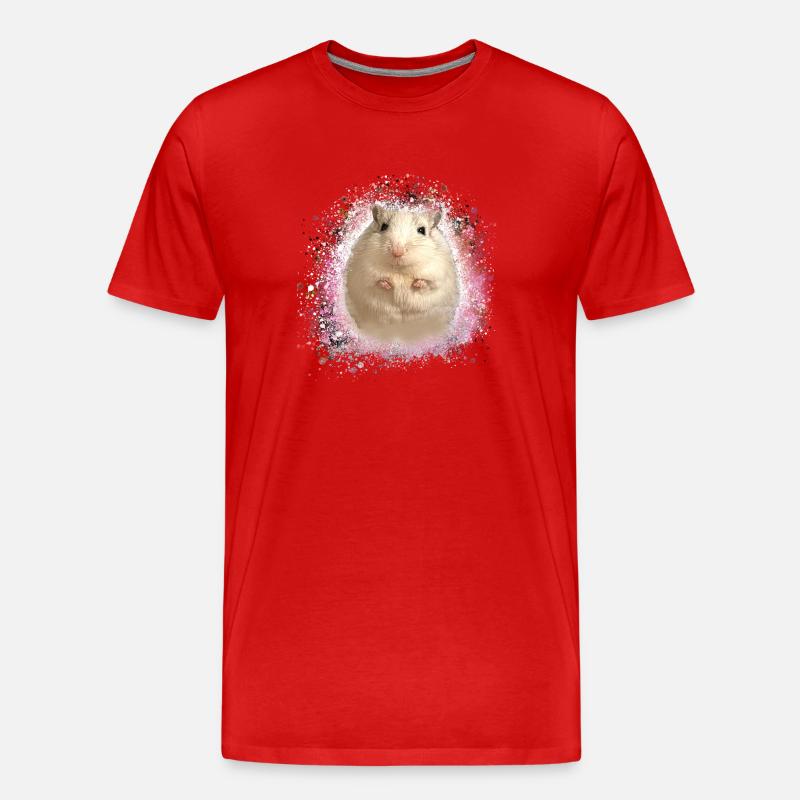 Springmaus,maus,graffiti,malerei,spitzmaus - Männer Premium Bio T-Shirt - Rot
