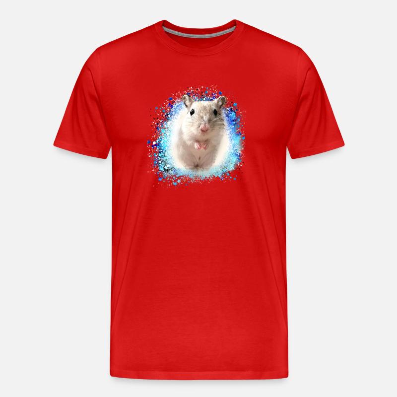 Springmaus,maus,graffiti,malerei,spitzmaus - Männer Premium Bio T-Shirt - Rot