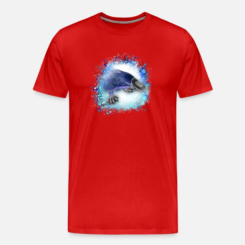 Platypus,schnabeltier,graffiti,malerei - Männer Premium Bio T-Shirt - Rot
