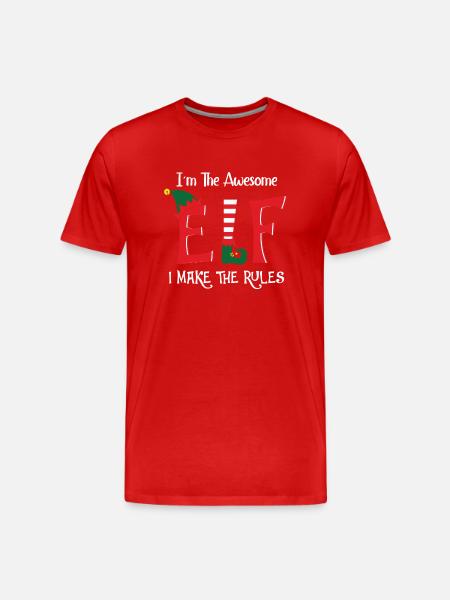 I m The Awesome Elf - Men's Premium Organic T-Shirt - red