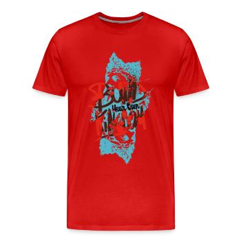 Build Your Own Kingdom ! Only One Place - Men's Premium Organic T-Shirt - red - Front - Damien (186cm)