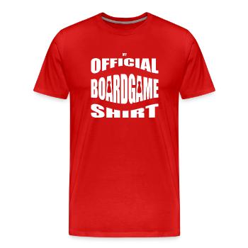 Boardgamer tshirt - My official Boardgame shirt - Men's Premium Organic T-Shirt - red - Front - Damien (186cm)