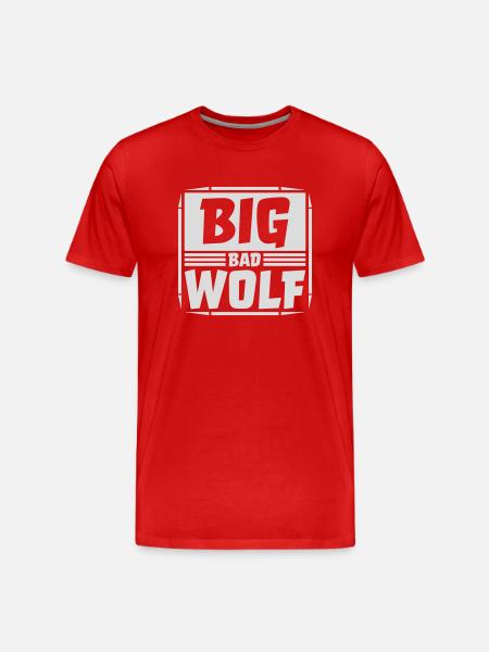 big bad wolf quote - Men's Premium Organic T-Shirt - red