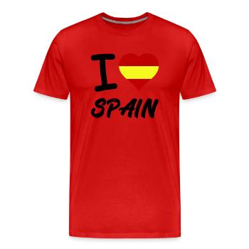 I Love Spain - Männer Premium Bio T-Shirt - Rot - Vorne - Damien (186cm)