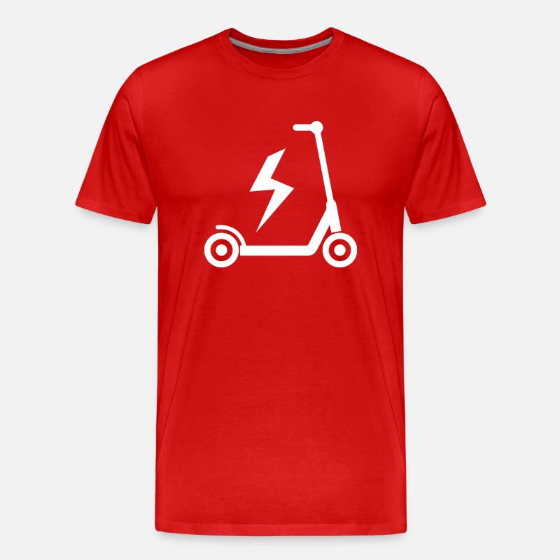 E-Scooter E-Roller Scooter - Männer Premium Bio T-Shirt - Rot