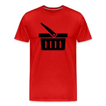 Shopping Basket | Shopping basket - Men's Premium Organic T-Shirt - red - Front - Damien (186cm)