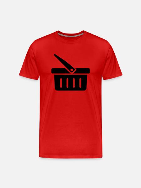Panier d’achat | Panier - T-shirt bio Premium Homme - rouge