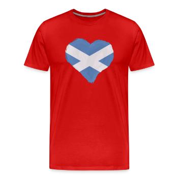 Scotland Flag Scottish flag Alba GB UK - Men's Premium Organic T-Shirt - red - Front - Damien (186cm)