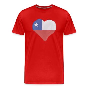 Chile Flagge Südamerika Chilenische Fahne Vintage - Männer Premium Bio T-Shirt - Rot - Vorne - Damien (186cm)