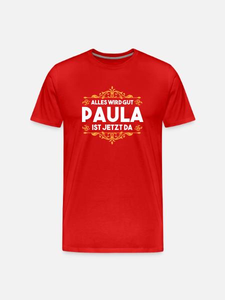 Name Paula - Männer Premium Bio T-Shirt - Rot